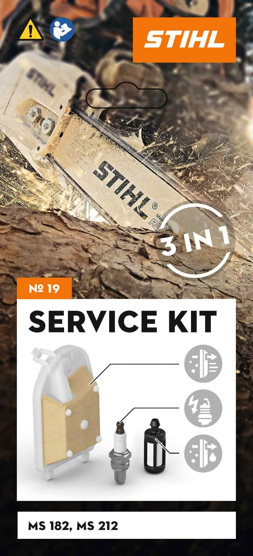 Service Kit 19 voor MS 182 en MS 212 2 Service Kit 19 voor MS 182 en MS 212 - Afbeelding 2